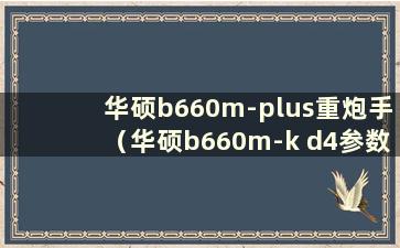 华硕b660m-plus重炮手（华硕b660m-k d4参数）